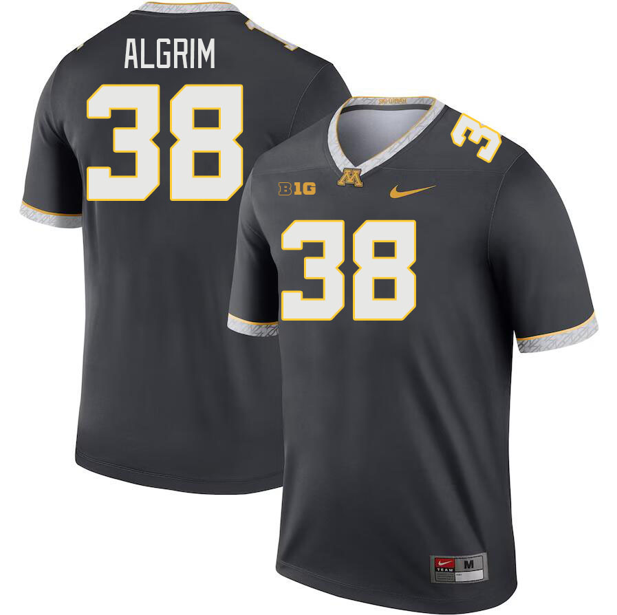 Men #38 Ryan Algrim Minnesota Golden Gophers College Football Jerseys Stitched Sale-Charcoal - Click Image to Close